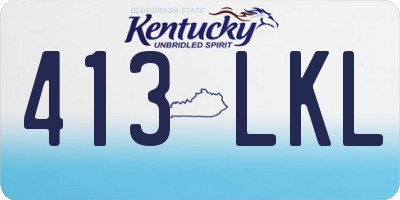 KY license plate 413LKL