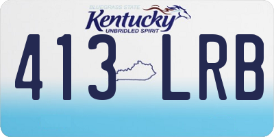 KY license plate 413LRB