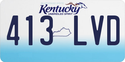 KY license plate 413LVD