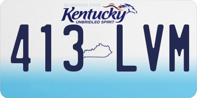 KY license plate 413LVM