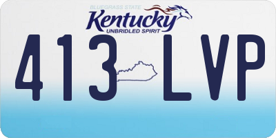 KY license plate 413LVP