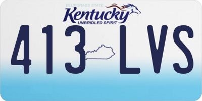 KY license plate 413LVS