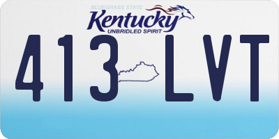 KY license plate 413LVT