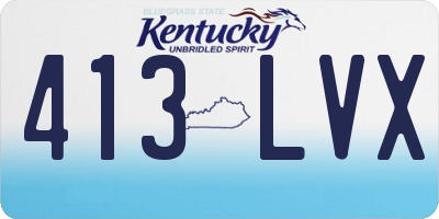 KY license plate 413LVX