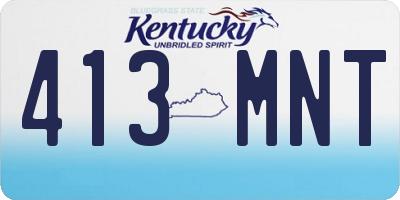 KY license plate 413MNT