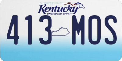 KY license plate 413MOS