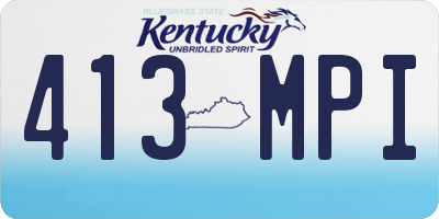 KY license plate 413MPI