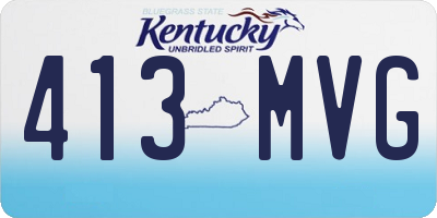 KY license plate 413MVG