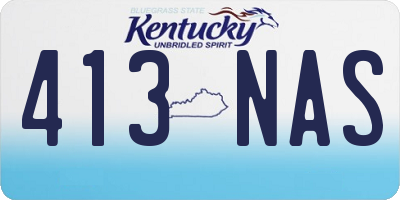 KY license plate 413NAS