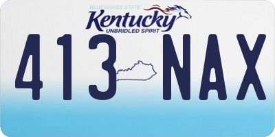 KY license plate 413NAX