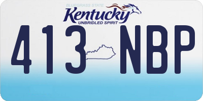 KY license plate 413NBP