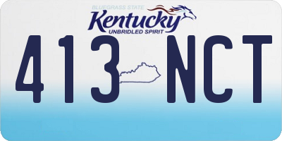 KY license plate 413NCT
