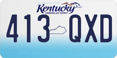 KY license plate 413QXD