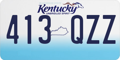 KY license plate 413QZZ