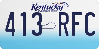 KY license plate 413RFC