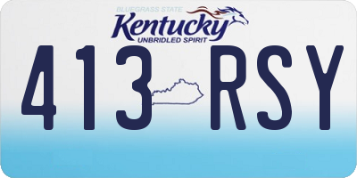 KY license plate 413RSY