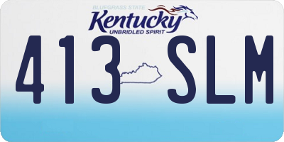 KY license plate 413SLM