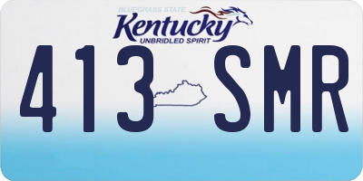 KY license plate 413SMR