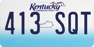 KY license plate 413SQT