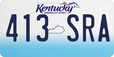 KY license plate 413SRA