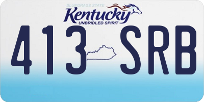KY license plate 413SRB