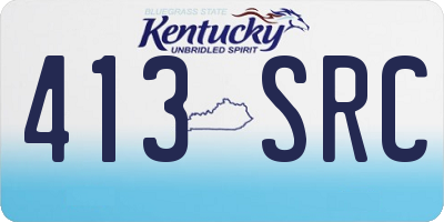 KY license plate 413SRC