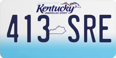KY license plate 413SRE