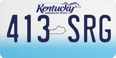 KY license plate 413SRG