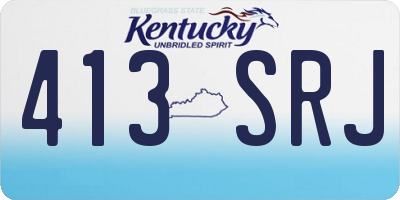 KY license plate 413SRJ