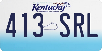 KY license plate 413SRL
