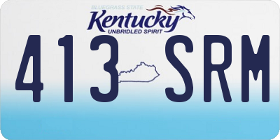 KY license plate 413SRM