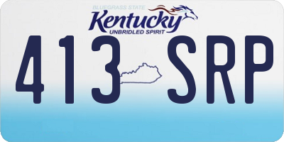 KY license plate 413SRP