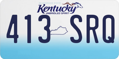 KY license plate 413SRQ