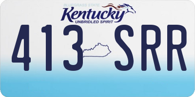 KY license plate 413SRR