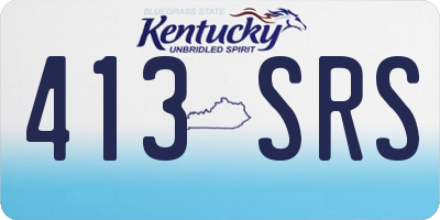 KY license plate 413SRS