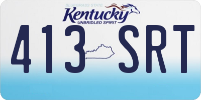 KY license plate 413SRT