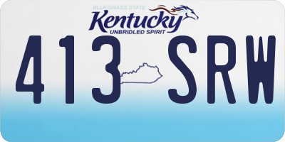KY license plate 413SRW