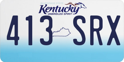 KY license plate 413SRX