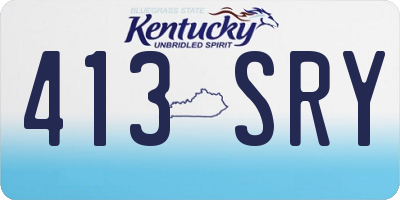 KY license plate 413SRY