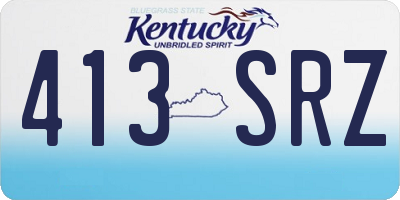 KY license plate 413SRZ