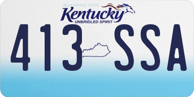 KY license plate 413SSA