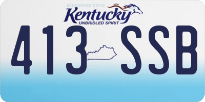 KY license plate 413SSB