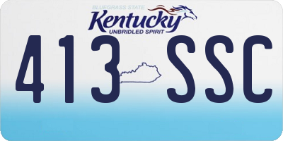 KY license plate 413SSC