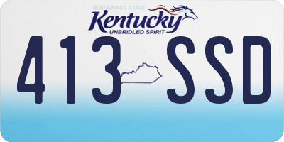 KY license plate 413SSD