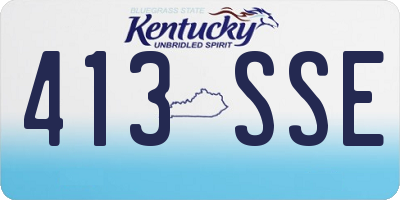 KY license plate 413SSE