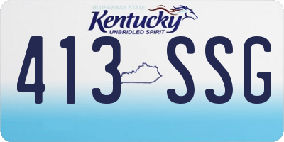 KY license plate 413SSG