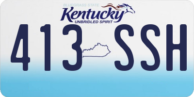 KY license plate 413SSH