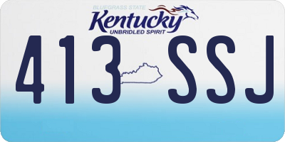 KY license plate 413SSJ