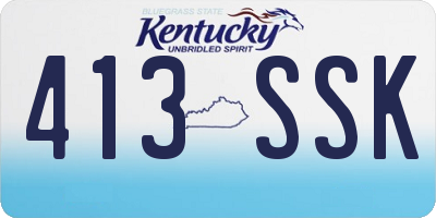 KY license plate 413SSK