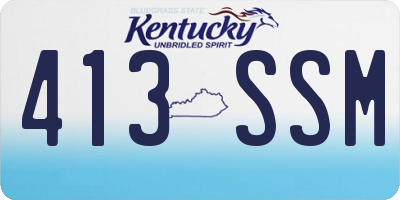 KY license plate 413SSM
